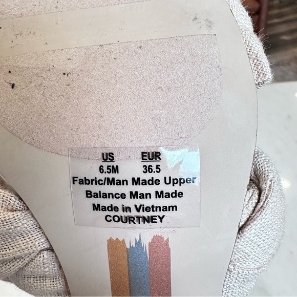 Sam Edelman Sand Cream Courtney Braided Padded Ankle Strap Heel Size 6.5 - Picture 7 of 8